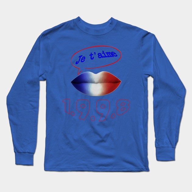 JE TAIME FRENCH KISS 1998 CHAMPION Long Sleeve T-Shirt by ShamSahid